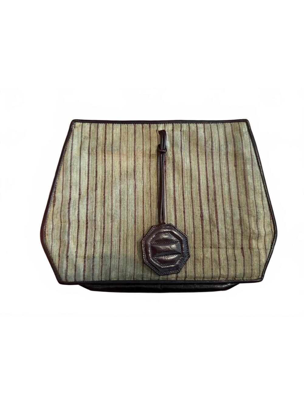 Barbara Bolan Vintage Italian Leather and Fabric Handbag